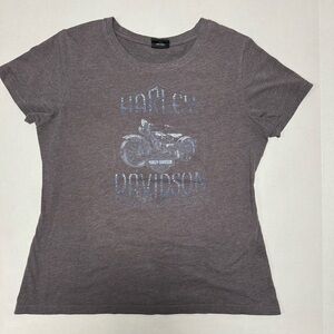 Harley-Davidson Charcoal Tee with Motorcycle Print